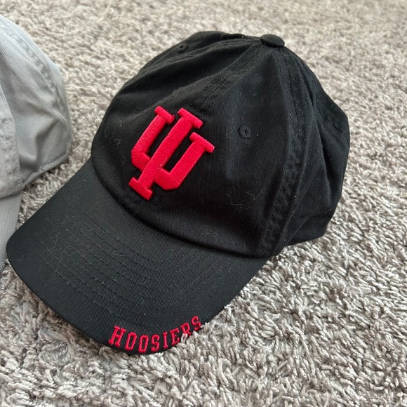 Indiana Hoosiers Captivating Baseball Cap Hat Adjustable Adult IU NCAA lot of 2 - Picture 2 of 11
